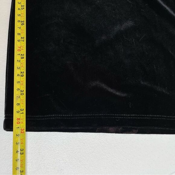 MSK Black Stretch Velvet Velour Elastic Waist Straight Leg Pants Womens Size XL - Picture 11 of 13